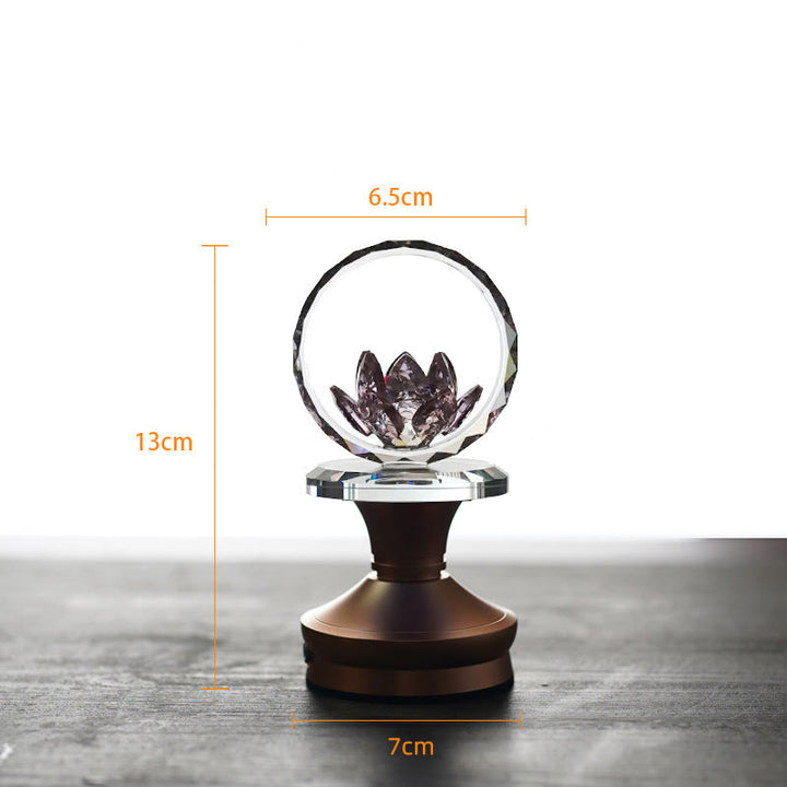 Buddha Stones Décoration intérieure Lotus en cuivre et laiton pour un nouveau départ - Base en alliage d'aluminium - 6,5 x 13 x 7 cm - Rechargeable - image 15