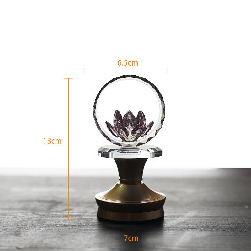 Buddha Stones Décoration intérieure Lotus en cuivre et laiton pour un nouveau départ - Base en cuivre et laiton - 6,5 x 13 x 7 cm - Rechargeable - image 22