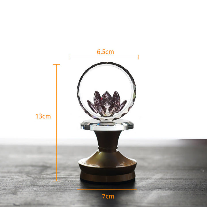 Buddha Stones Décoration intérieure Lotus en cuivre et laiton pour un nouveau départ - Base en cuivre et laiton - 6,5 x 13 x 7 cm - Rechargeable - image 22