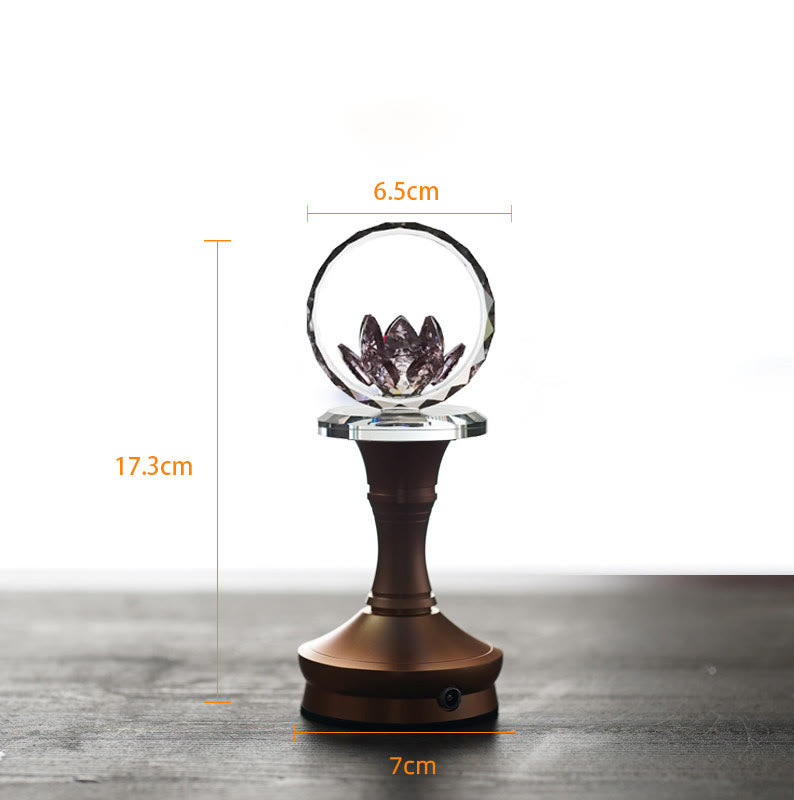 Buddha Stones Décoration intérieure Lotus en cuivre et laiton pour un nouveau départ - Base en alliage d'aluminium - 6,5 x 17,3 x 7 cm - Rechargeable - image 18
