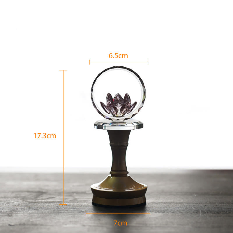 Buddha Stones Décoration intérieure Lotus en cuivre et laiton pour un nouveau départ - Base en cuivre et laiton - 6,5 x 17,3 x 7 cm - Rechargeable - image 24