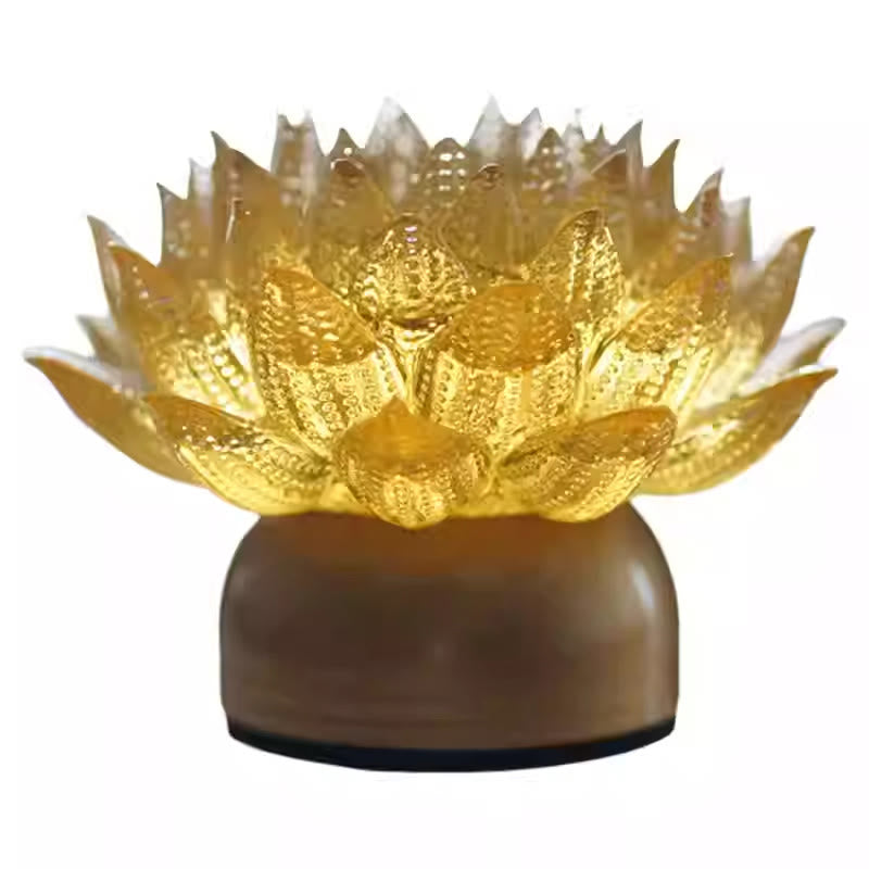 Buddha Stones Décoration intérieure Lotus Liuli en verre, cuivre et laiton, symbole de nouveau départ - image 23