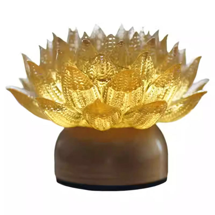 Buddha Stones Décoration intérieure Lotus Liuli en verre, cuivre et laiton, symbole de nouveau départ - image 23