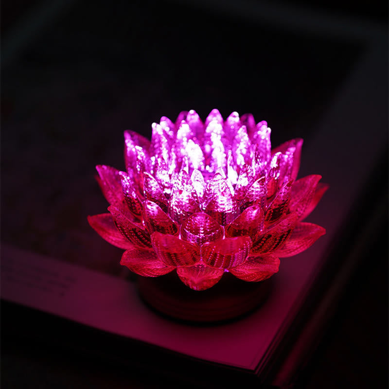 Buddha Stones Décoration intérieure Lotus Liuli en verre, cuivre et laiton, symbole de nouveau départ - image 46