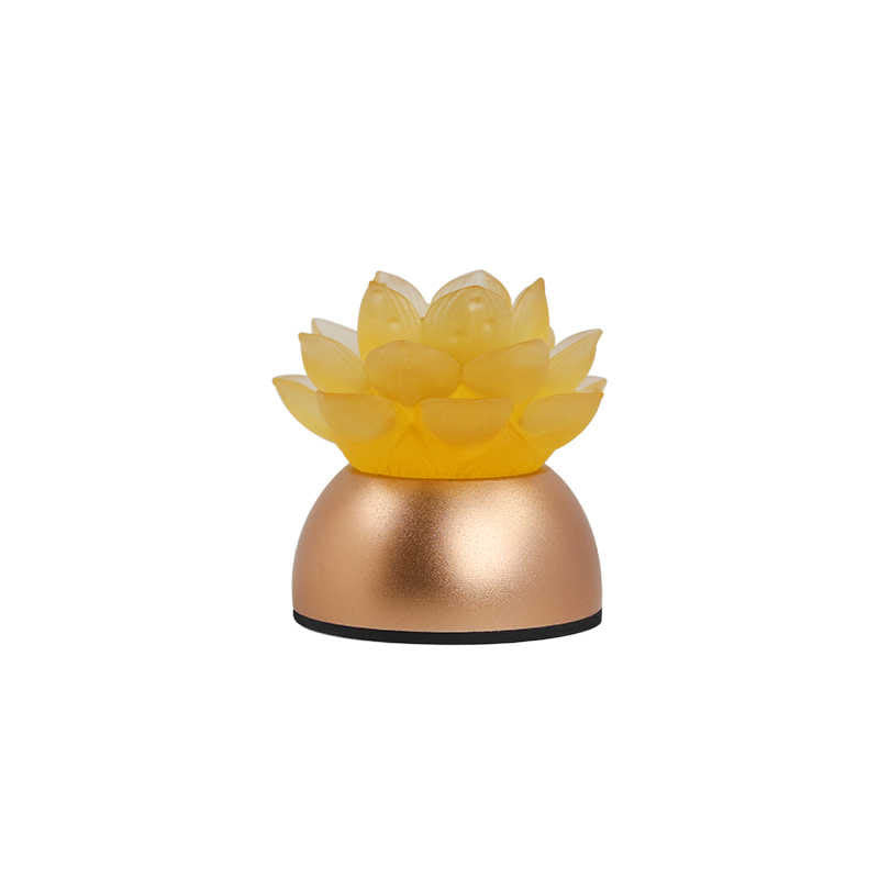 Buddha Stones Décoration intérieure Lotus Liuli en verre et cuivre pour un nouveau départ - image 12