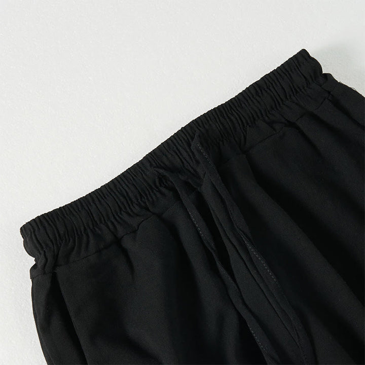 Pantalon large à rayures bohèmes unies Buddha Stones pour femme, avec poches - image 11
