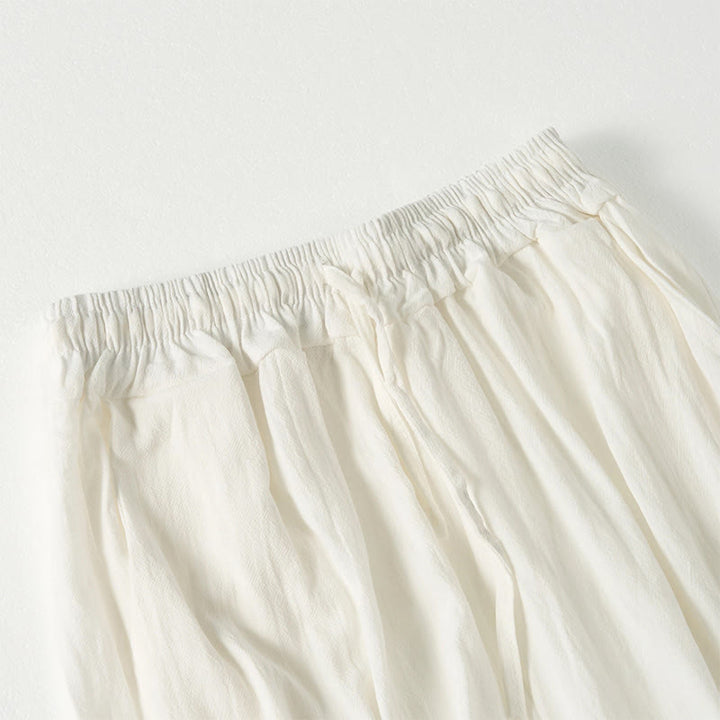 Pantalon large à rayures bohèmes unies Buddha Stones pour femme, avec poches - image 16