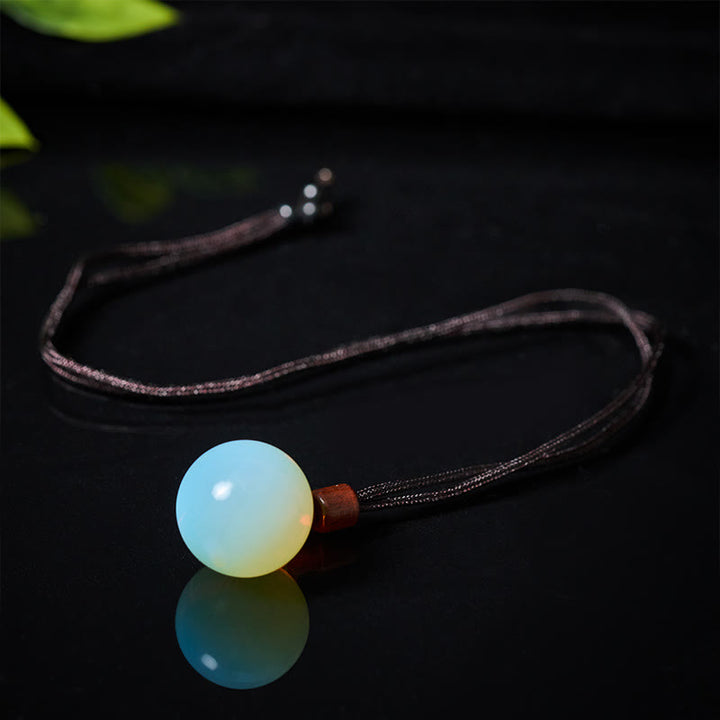 Buddha Stones Collier pendentif de protection en cristal blanc, cristal rose, œil de tigre et quartz fumé - image 11