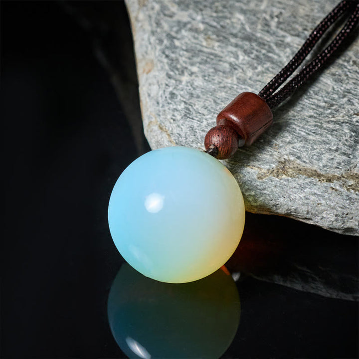 Buddha Stones Collier pendentif de protection en cristal blanc, cristal rose, œil de tigre et quartz fumé - image 10