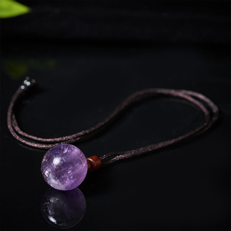 Buddha Stones Collier pendentif de protection en cristal blanc, cristal rose, œil de tigre et quartz fumé - image 15