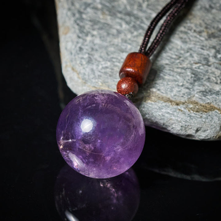 Buddha Stones Collier pendentif de protection en cristal blanc, cristal rose, œil de tigre et quartz fumé - image 14