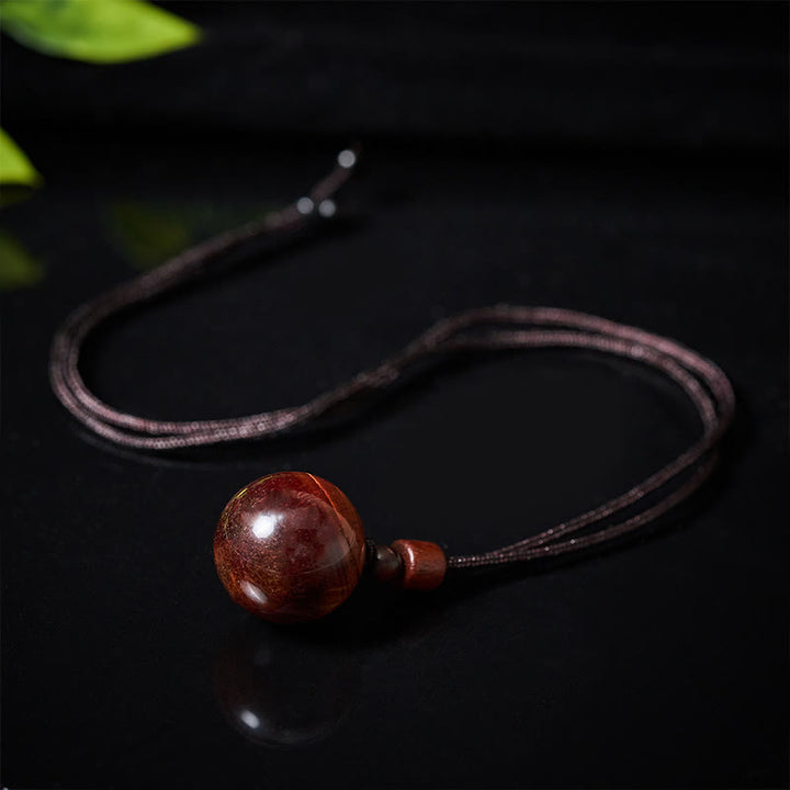 Buddha Stones Collier pendentif de protection en cristal blanc, cristal rose, œil de tigre et quartz fumé - image 31