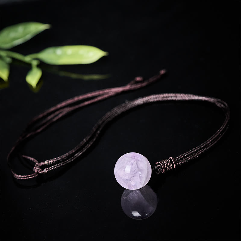 Buddha Stones Collier pendentif équilibre en améthyste, agate jaune, agate variée, cristal rose, lazurite, lapis-lazuli - image 2