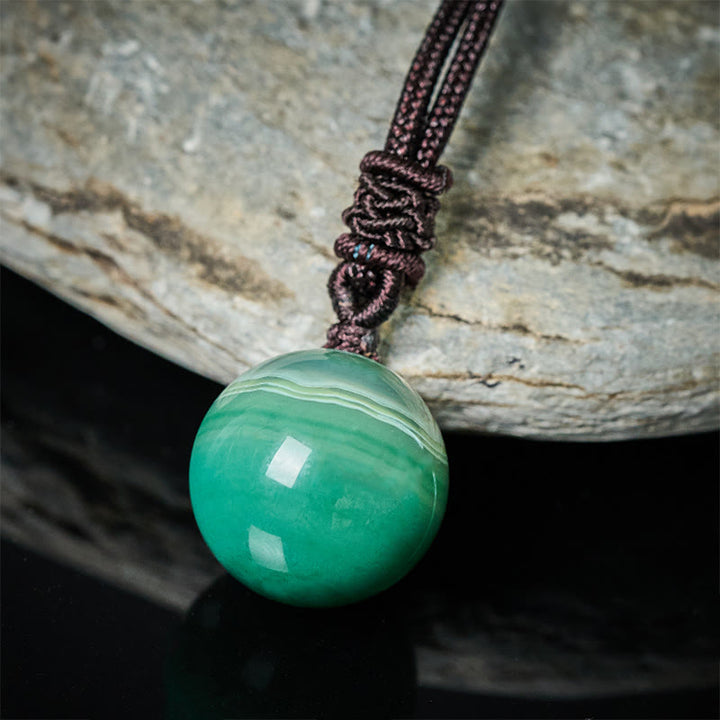 Buddha Stones Collier pendentif équilibre en améthyste, agate jaune, agate variée, cristal rose, lazurite, lapis-lazuli - image 8
