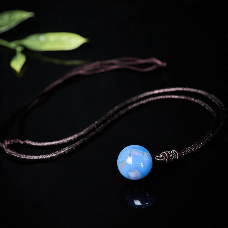 Buddha Stones Collier pendentif équilibre en améthyste, agate jaune, agate variée, cristal rose, lazurite, lapis-lazuli - image 17