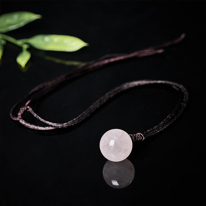 Buddha Stones Collier pendentif équilibre en améthyste, agate jaune, agate variée, cristal rose, lazurite, lapis-lazuli - image 21