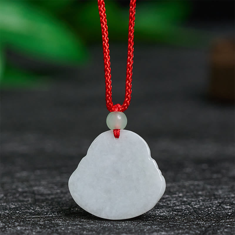 Collier Buddha Stones rieur en jade, symbole de prospérité - image 3