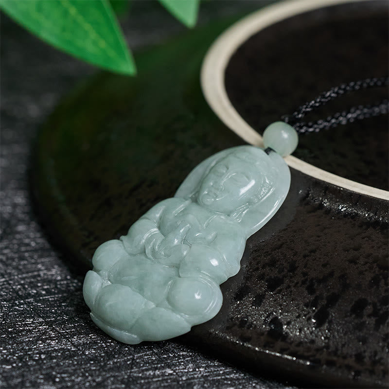 Buddha Stones Pendentif collier harmonie Jade Kwan Yin Avalokitesvara - image 2