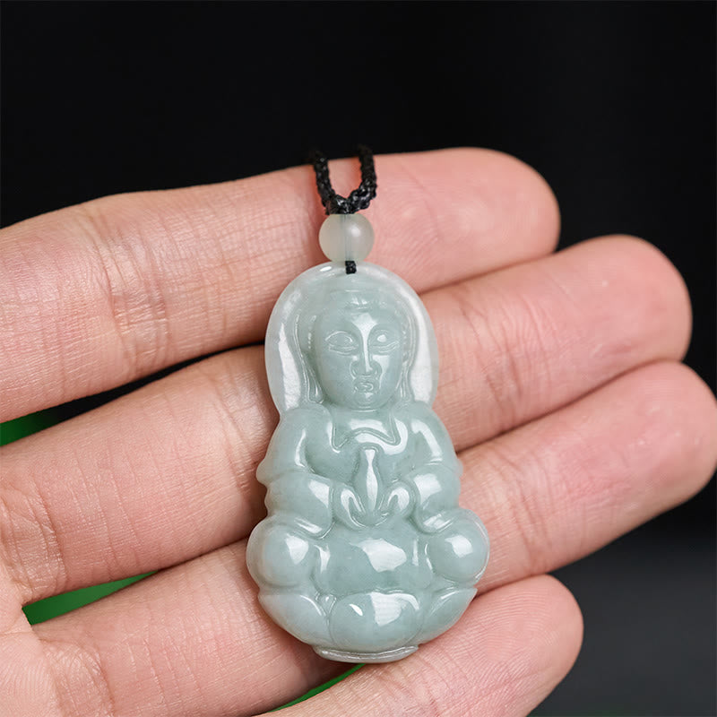 Buddha Stones Pendentif collier harmonie Jade Kwan Yin Avalokitesvara - image 3
