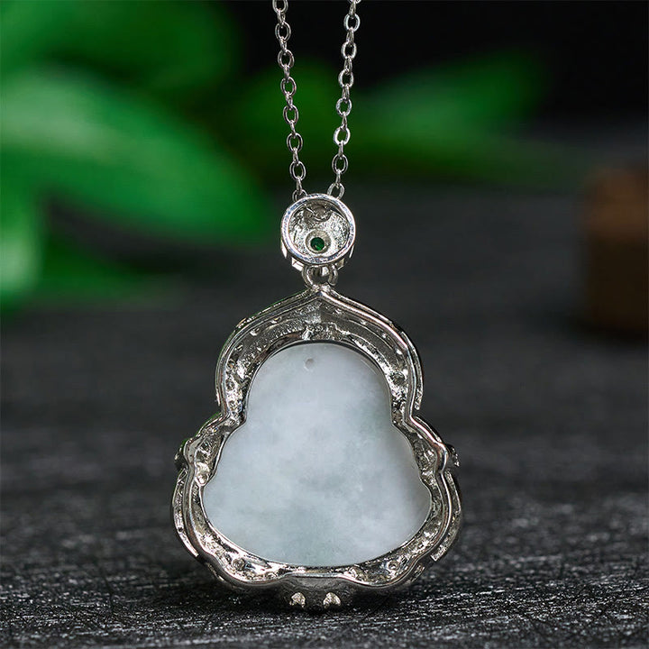 Buddha Stones Pendentif Bouddha rieur en jade, symbole d'abondance - image 4