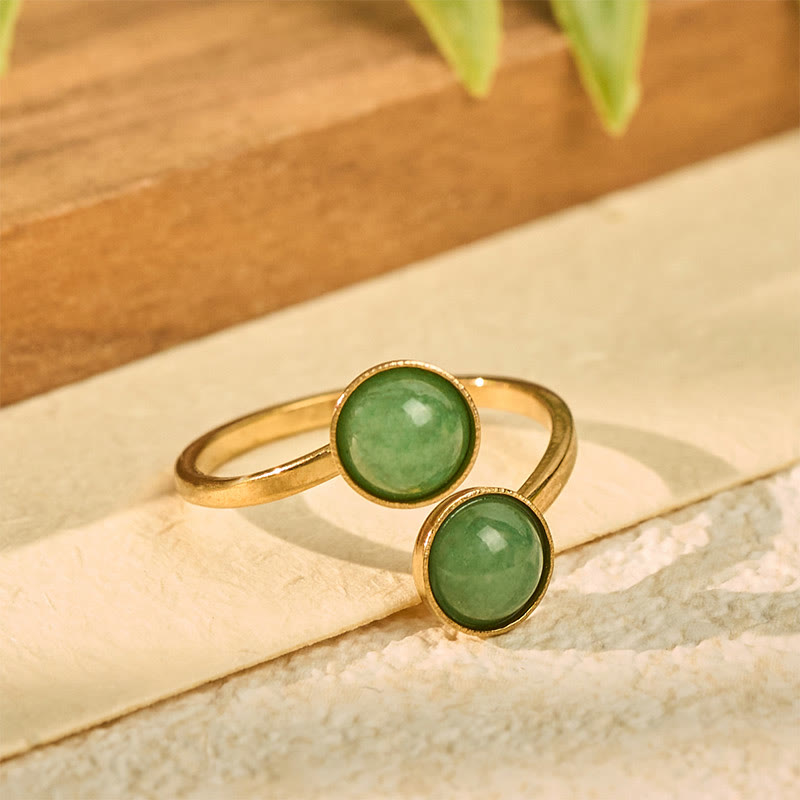 Buddha Stones Bague Balance Calm en acier titane - image 2