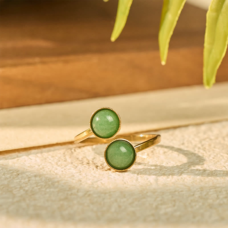 Buddha Stones Bague Balance Calm en acier titane - image 1
