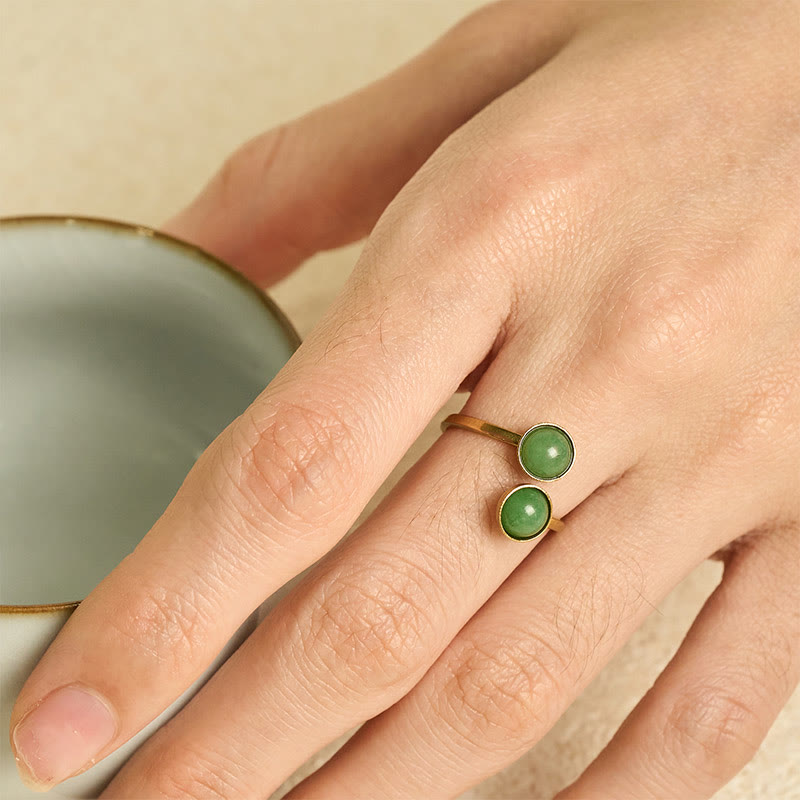 Buddha Stones Bague Balance Calm en acier titane - image 3