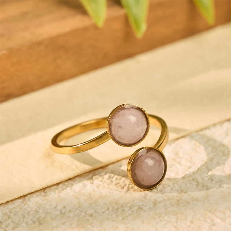 Buddha Stones Bague Balance Calm en acier titane - image 10
