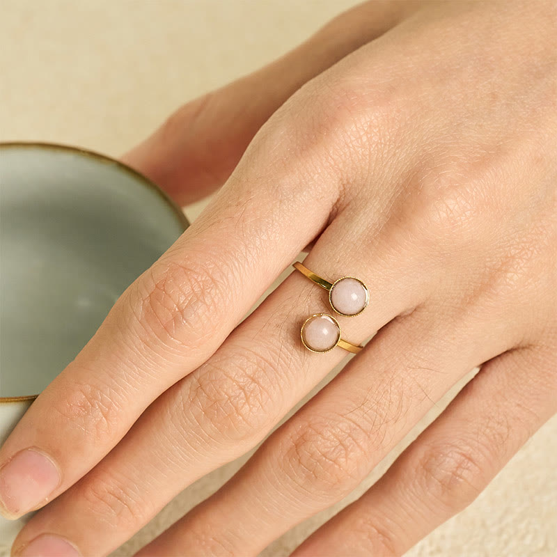 Buddha Stones Bague Balance Calm en acier titane - image 12