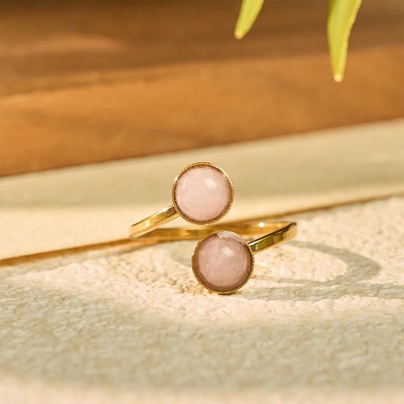 Buddha Stones Bague Balance Calm en acier titane - image 9