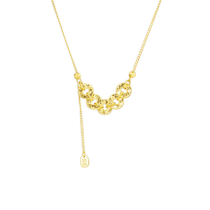 Buddha Stones Bague, bracelet, collier et pendentif de protection en argent sterling 925 orné des cinq pièces de l'empereur - image 1