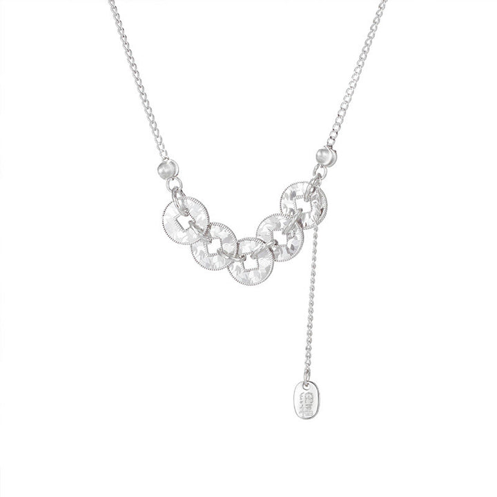 Buddha Stones Bague, bracelet, collier et pendentif de protection en argent sterling 925 orné des cinq pièces de l'empereur - image 4