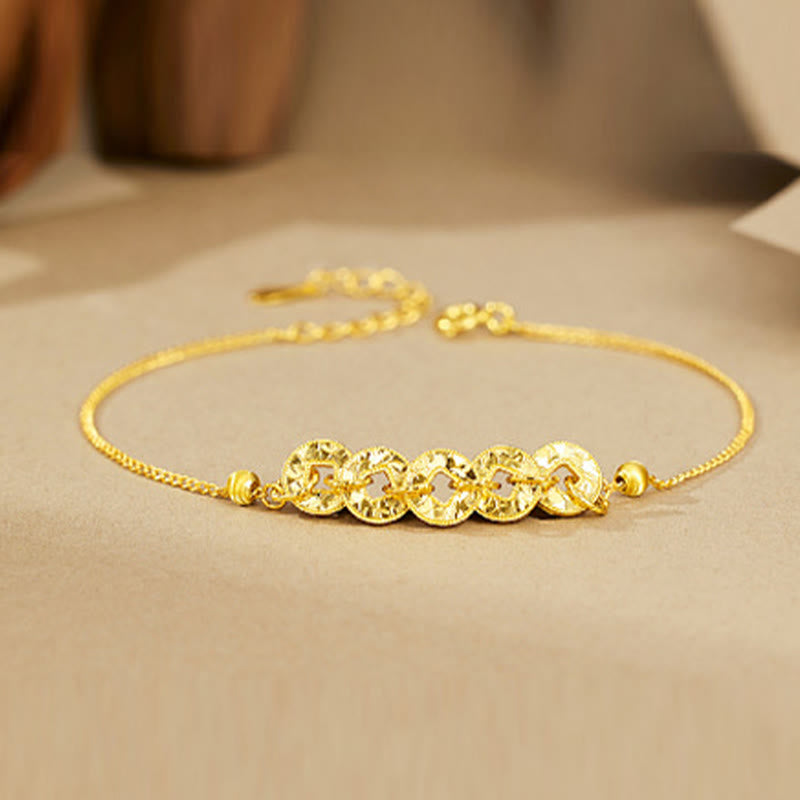 Buddha Stones Bague, bracelet, collier et pendentif de protection en argent sterling 925 orné des cinq pièces de l'empereur - image 9