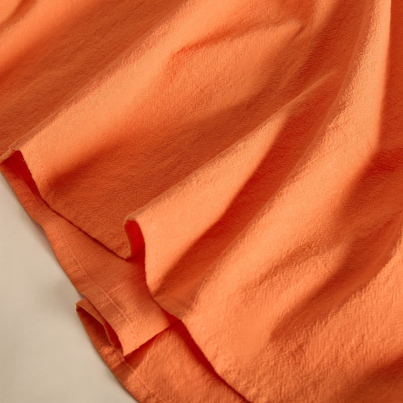 Robe midi femme à manches courtes et poches, ornée de broderies géométriques en forme de Buddha Stones - image 15