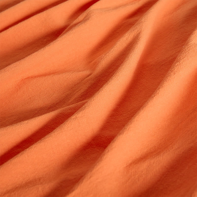 Robe midi femme à manches courtes et poches, ornée de broderies géométriques en forme de Buddha Stones - image 16