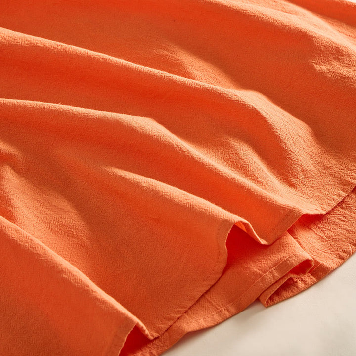 Robe midi femme à manches courtes et poches, ornée de broderies géométriques en forme de Buddha Stones - image 17