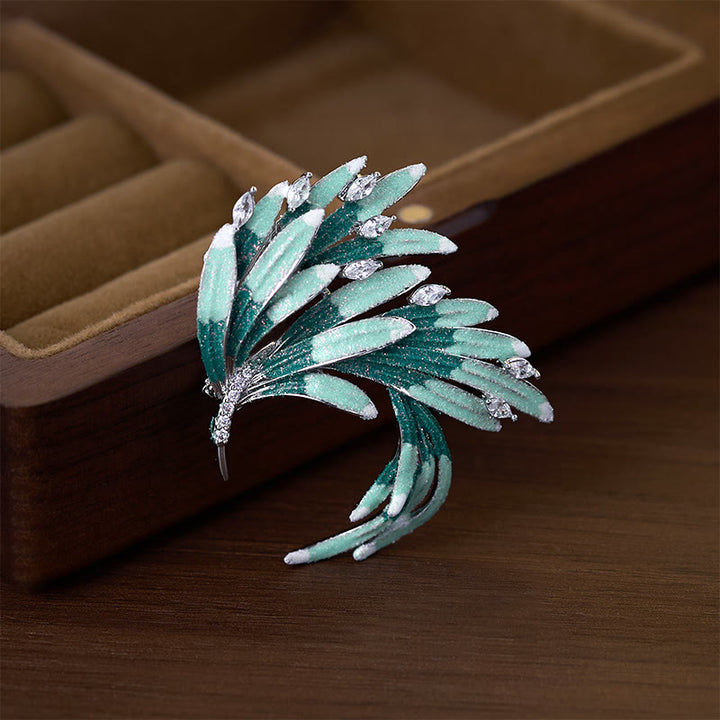 Buddha Stones Broche en cuivre Phénix Feather Strength - image 7