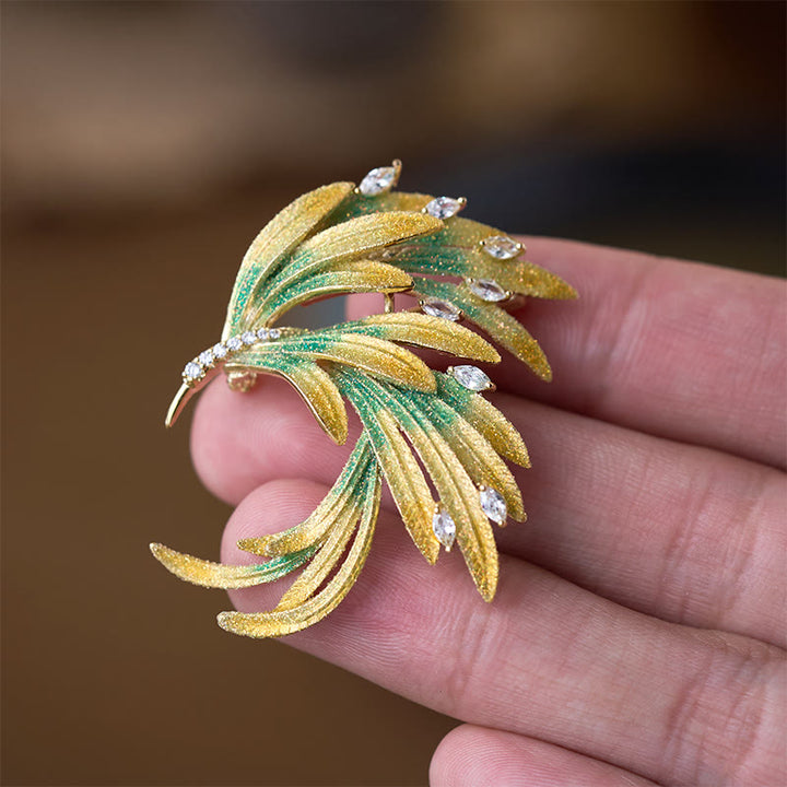 Buddha Stones Broche en cuivre Phénix Feather Strength - image 2