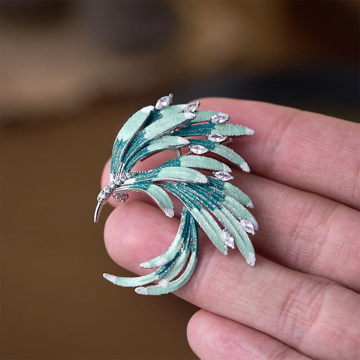 Buddha Stones Broche en cuivre Phénix Feather Strength - image 8