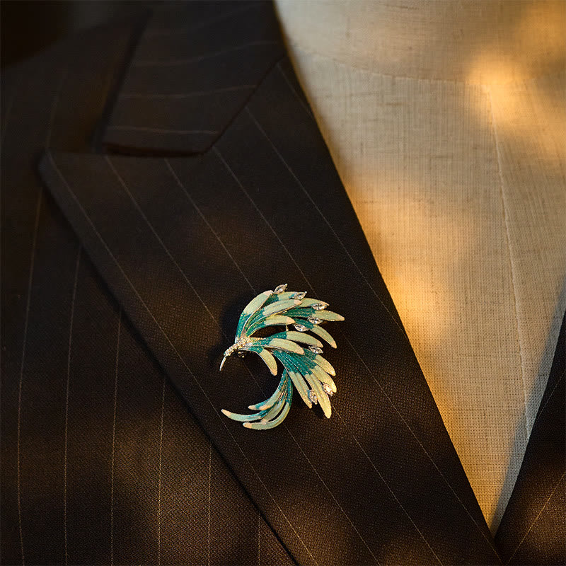 Buddha Stones Broche en cuivre Phénix Feather Strength - image 9