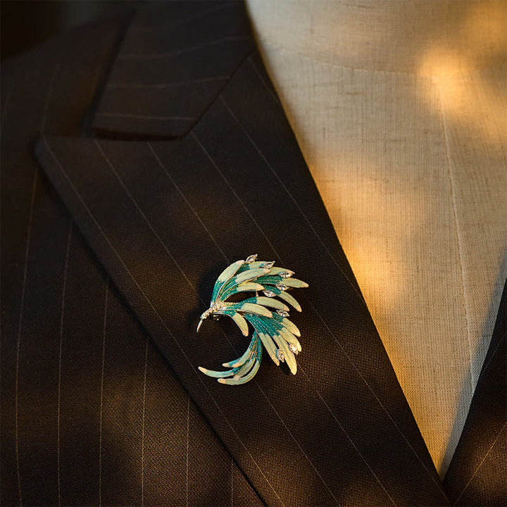 Buddha Stones Broche en cuivre Phénix Feather Strength - image 9