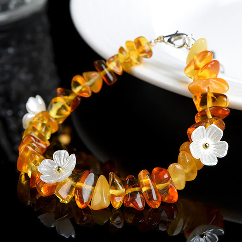 Buddha Stones Bracelet Sérénité en aigue-marine naturelle, péridot, quartz fraise et divers cristaux - image 26