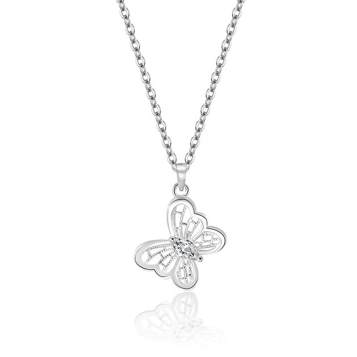 Buddha Stones Collier pendentif papillon protecteur en argent sterling 999 - image 4