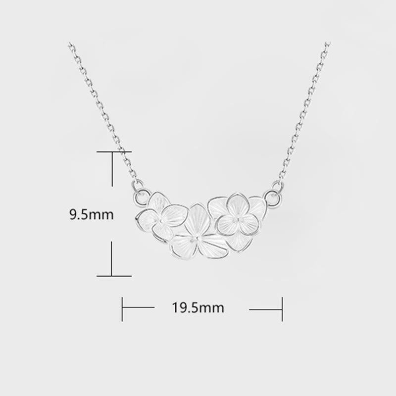 Buddha Stones Collier pendentif en argent sterling 999 avec fleur porte-bonheur - image 5
