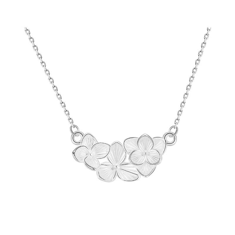 Buddha Stones Collier pendentif en argent sterling 999 avec fleur porte-bonheur - image 8