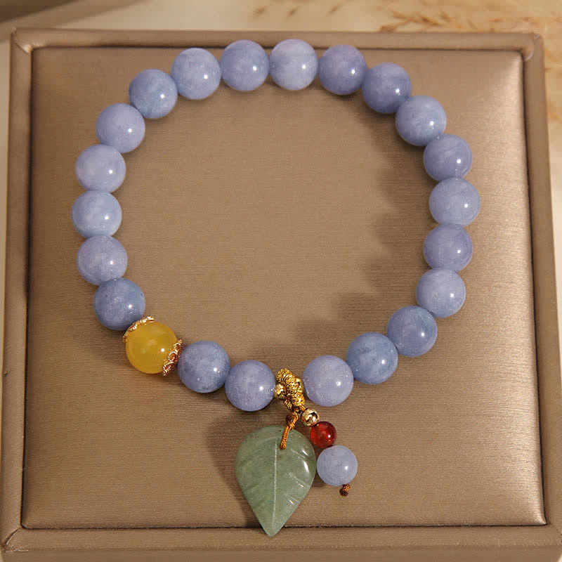 Bracelet de guérison en jade et aigue-marine avec Buddha Stones - image 1