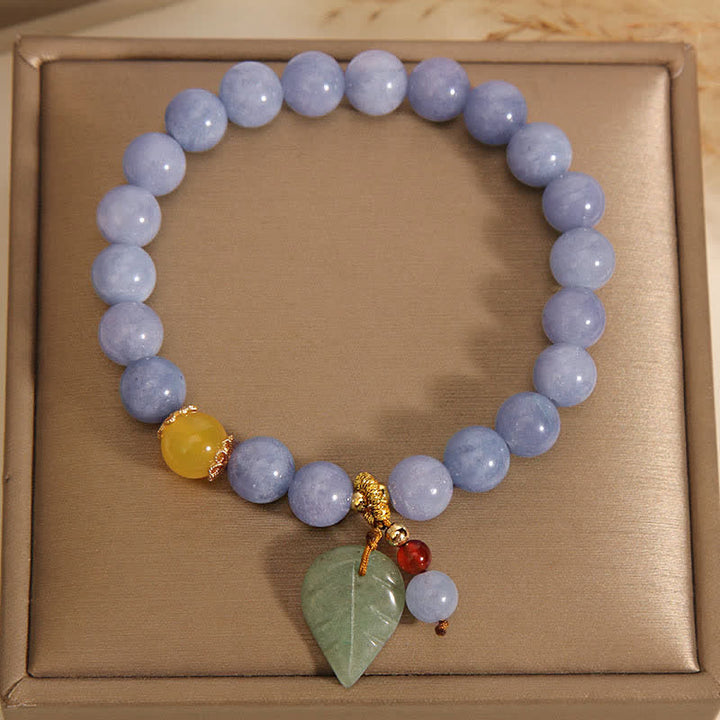 Bracelet de guérison en jade et aigue-marine avec Buddha Stones - image 1