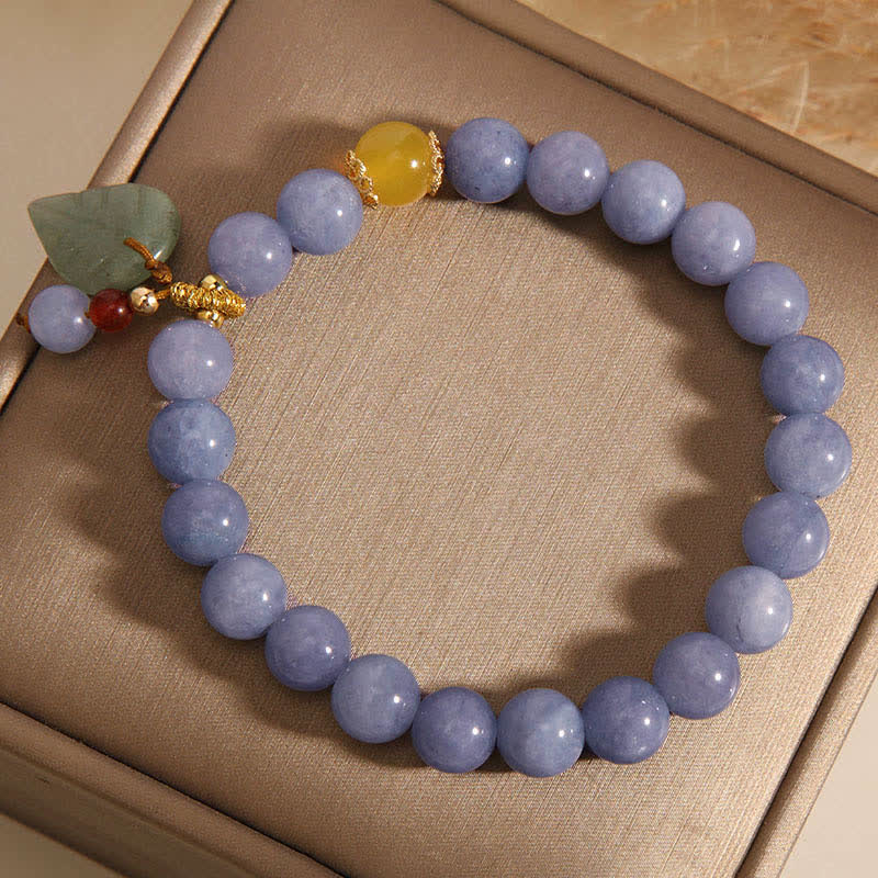 Bracelet de guérison en jade et aigue-marine avec Buddha Stones - image 9