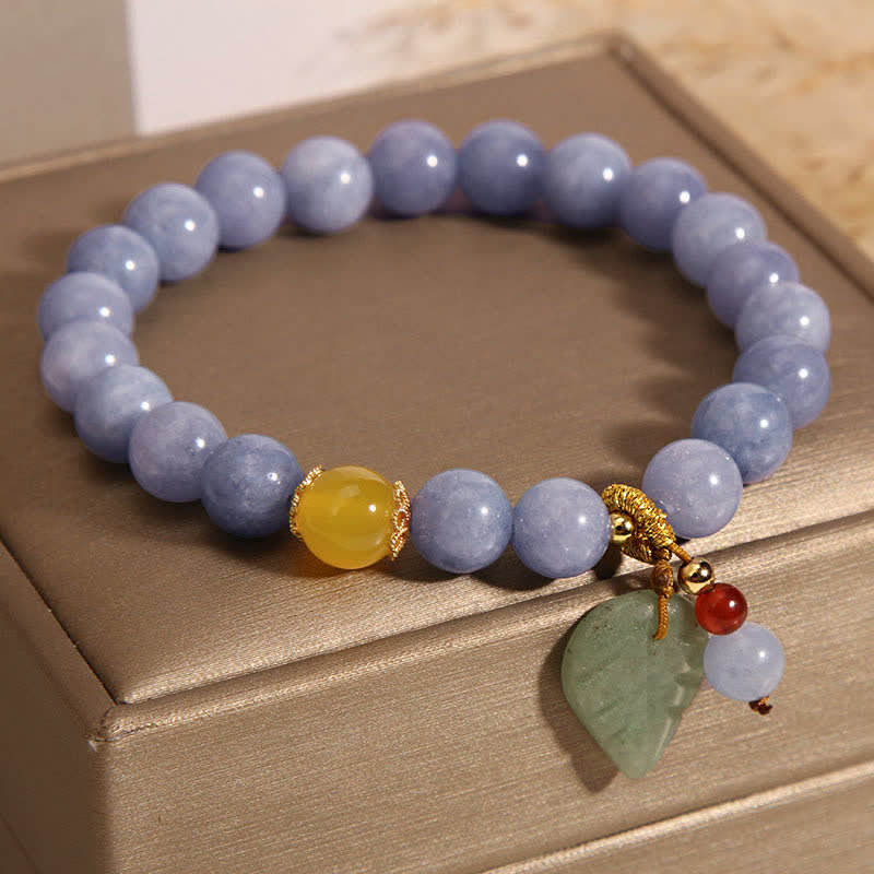 Bracelet de guérison en jade et aigue-marine avec Buddha Stones - image 2