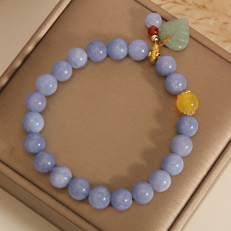 Bracelet de guérison en jade et aigue-marine avec Buddha Stones - image 8
